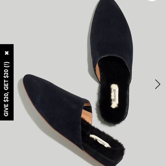 Madewell Shoes - Madewell The Suede Kasey Mule in Faux Shearling NB286